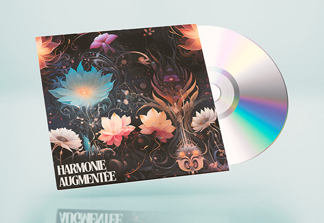 Photo de l'album "Harmonie Augmentée" de Nico du Web montrant la jaquette et le CD.